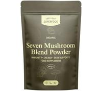 Everyday Superfood Mezcla de siete hongos orgánicos en polvo de 190 g, 7 champiñones incluyendo melena de león, adecuado para cocinar y bebidas de café
