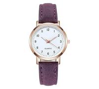 Everyday Watch Fashion Sport Ms. Reloj de pulsera analógico de cuarzo con correa de acero inoxidable, morado, One Size