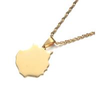 Everyiod Colgante Unisex De Mapa De Gran Canaria, Collares De Hombres Y Mujeres De Las Islas De España, Collares De Mapa De Contorno Vintage, Gargantilla De Esmalte Étnico, Joyería Patriótica Con