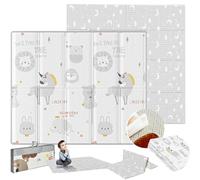 EveryKip® Alfombra Bebe Acolchada Plegable 180x200 Unicornio (1,5Cm Grosor) | Doble Cara Colchoneta Suelo Muy Acolchada |Incluye Bolsa de Transporte | Manta Juegos Infantil Bebé