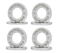 EVERYMATE Juego de 8 Discos de Peso Fraccionados Cromados, Par de Placas Micro de 0.25, 0.45, 0.75, 1 Libra para Pesas Olímpicas, Entrenamiento de Fuerza