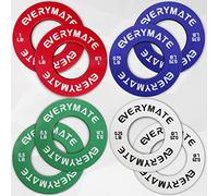 EVERYMATE Juego de 8 discos de peso fraccionados para entrenamiento de fuerza con pesas olímpicas de 0.2 libras, 0.45 libras, 0.75 libras, 1 libra, para entrenamiento de fuerza con pesas olímpicas