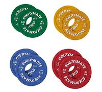 EVERYMATE Juego de discos de peso fraccionados de goma, par de placas de peso micro de 0.25 libras, 0.45 libras, 0.75 libras 1 libra para pesas olímpicas para entrenamiento de fuerza, placas de peso