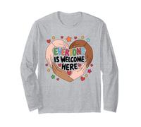 Everyone Is Welcome Here Idaho Teacher Support Diversity Manga Larga