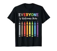 Everyone Is Welcome Here School Teacher Students Equality Camiseta