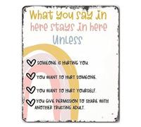 Everyone Is Welcome Here Tin Sign Counseling Office Wall Decor 12x8 Inch