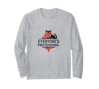 Everyone's Pretending Gato Negro corazón Rojo Gran ilusión Manga Larga