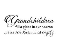 Everysticker4u Nietos Llenan un lugar en nuestros corazones que nunca sabíamos que estaba vacíos Abuelos Mural Cita Adhesivos de pared Transferencia Palabras