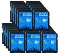 Everything But Stromboli Tarjeta SD de 8 GB (paquete de 25) Speed Class 10 UHS-1 U1 C10 8G SDHC Tarjetas de memoria para cámaras digitales compatibles, computadora, cámaras de rastro