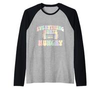Everything Hurts and I Am Hungry Gym Motivation Design Camiseta Manga Raglan