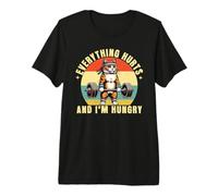 Everything Hurts and I'm Hungry Funny Cat Gym Halterofilia Camiseta Premium