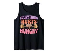 Everything Hurts and I'm Hungry Funny Fitness Girls Pesas Camiseta sin Mangas