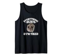 Everything Hurts and Im Tired Sad Hamster Meme Lover Camiseta sin Mangas