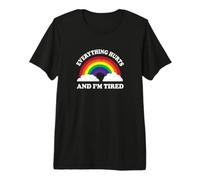 Everything Hurts & Im Tired Ironic Existential Meme Lover Camiseta Premium