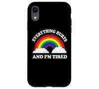 Everything Hurts & Im Tired Ironic Existential Meme Lover Carcasa para iPhone XR