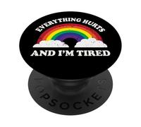 Everything Hurts & Im Tired Ironic Existential Meme Lover PopSockets PopGrip Adhesivo