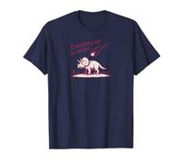 Everything Is Alright Dinosaur Asteroid Chaos Graphic Retro Camiseta