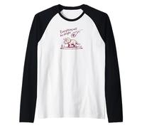 Everything Is Alright Dinosaur Asteroid Chaos Graphic Retro Camiseta Manga Raglan