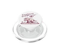 Everything Is Alright Dinosaur Asteroid Chaos Graphic Retro PopSockets PopGrip para MagSafe