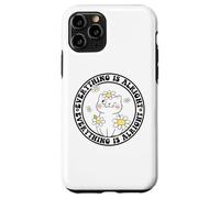 Everything is Alright Positive Quote Smile Cat Daisy Flower Carcasa para iPhone 11 Pro