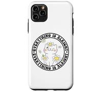 Everything is Alright Positive Quote Smile Cat Daisy Flower Carcasa para iPhone 11 Pro Max