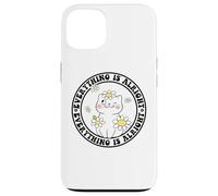 Everything is Alright Positive Quote Smile Cat Daisy Flower Carcasa para iPhone 13