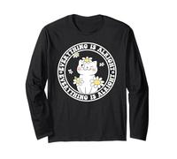 Everything is Alright Positive Quote Smile Cat Daisy Flower Manga Larga