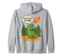 Everything Is Fine Dino Sudadera con Capucha