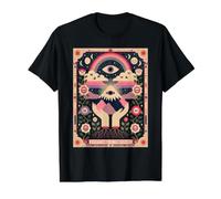 Everything is Temporary Surreal Celestial Boho Festival Rave Camiseta gráfica económica, Hombre, Negro, L