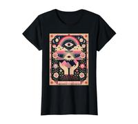 Everything is Temporary Surreal Celestial Boho Festival Rave Camiseta gráfica económica, Mujer, Negro, XS