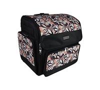 Everything Mary Bolsa con Ruedas para álbumes de Recortes y Arte, Organizador de Viaje para Papel, Pegamento, Cinta, Marrón Floral, Talla única, Moderno