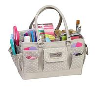 Everything Mary Bolsa organizadora para Manualidades, diseño de Lunares tostados, Organizador de Arte para Costura y álbumes de Recortes, Soporte de Suministros de Manualidades con asa para