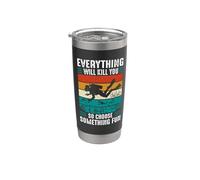 Everything Will Kill You So Choose Something Fun Scuba Dive Vaso térmico de acero inoxidable de doble pared