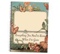Everything You Need To Know When I'm Gone, End Of Life Planner Book UK Funny After Death Book Planner Leave Behind I'm Dead Now What Record Keeper
