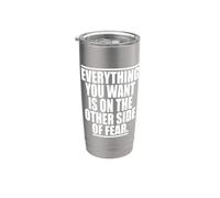 Everything You Want Is On The Other Side Of Fear Vaso térmico de acero inoxidable de doble pared