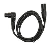 Evetounmn Cable de micrófono XLR macho a hembra de 90 grados, cable XLR balanceado con conductor OFC chapado en plata, cable de micrófono XLR de ángulo recto para escenarios, estudios y KTV,
