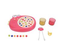 Evetounmn Juguete Educativo de Palillos para niños: Juego de Cuentas con Pinzas para el Entrenamiento Cerebral, con Tablero de clasificación de Colores; Herramienta de educación temprana (Roja)