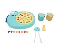 Evetounmn Juguete Educativo de Palillos para niños: Juego de Cuentas con Pinzas para el Entrenamiento Cerebral, con Tablero de clasificación de Colores; Herramienta de educación temprana (Verde)