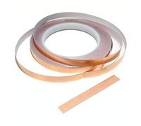 EVG de Cinta de cobre 10 mm x 25 m | Cinta conductora Emi de barrera de caracol autoadhesiva | La cinta resistente a la intemperie funciona durante todo el año