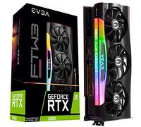 EVGA 10G-P5-3897-KR GeForce RTX 3080 FTW3 Ultra Gaming, 10GB GDDR6X, tecnología iCX3, LED ARGB, Placa Trasera metálica