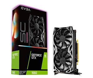 EVGA GeForce GTX 1660 SC Ultra Gaming, 06G-P4-1067-KR, 6GB GDDR5, Dual Fan 6GB Tarjeta gráfica
