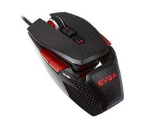 EVGA TORQ X10 Carbon Gaming Mouse/Customizable/8200 dpi/5 Profiles/9 Buttons/Ambidextrous (901-X1-1102-KR), Negro y Rojo