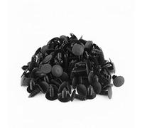EVGATSAUTO 100pcs 7.5mm Agujero Universal Negro Plástico Puerta de coche Trim Push Pin Remaches Sujetador