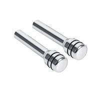 EVGATSAUTO 2 Piezas Perilla Bloqueo Puerta Coche Cubierta Universal Pernos Cerradura Interior Aluminio Plata