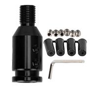 EVGATSAUTO Adaptador pomo palanca cambio de perilla de cambio de marchas, Adaptador de perilla de cambio de coche universal para cambiadores sin rosca 12x1.25(Negro)