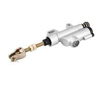 EVGATSAUTO Bomba de freno trasero de pie de motocicleta, bomba de cilindro maestro hidráulico de aleación de aluminio adecuada para moto MTB Dirt Bike(blanco)