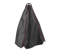 EVGATSAUTO Cubierta de bota de polaina de velocidad, cubierta de pomo de palanca de cambios universal de cuero PU negro brillante, punto rojo, bota de protección a prueba de polvo de pomo de palanca
