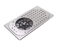 EVGATSAUTO Enjuagadora de Jarras, Enjuagadora de Jarras Lavadora de Tazas Enjuagadora de Limpieza de Vidrio Lavado a Alta Presión con Manguera de Bandeja de Goteo de Drenaje para Bar (Acero