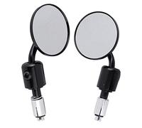 EVGATSAUTO Espejos retrovisores para motocicletas, 1 par 7/8 "Manillar redondo Espejos retrovisores laterales Espejos laterales para motocicletas Moto Scooter(Negro)