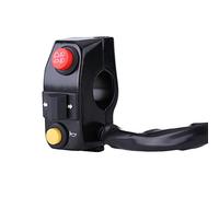 EVGATSAUTO Interruptor de Control de Manillar, interruptores de Montaje de Manillar de Motocicleta de 7/8 Pulgadas con señal de de bocina Control de Haz Alto y bajo(Negro)